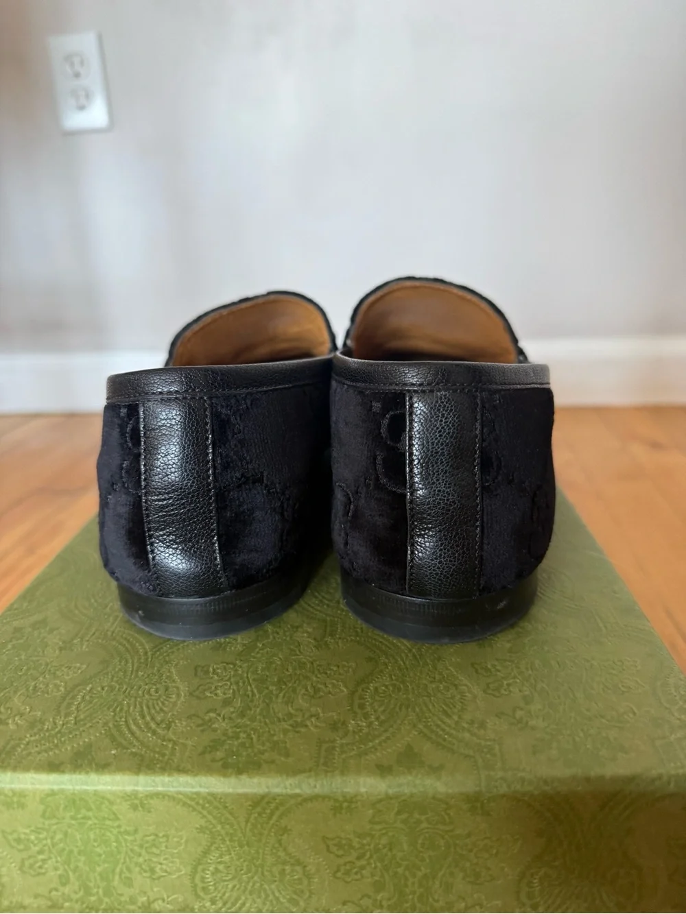 Gucci GG Logo Velvet Loafers